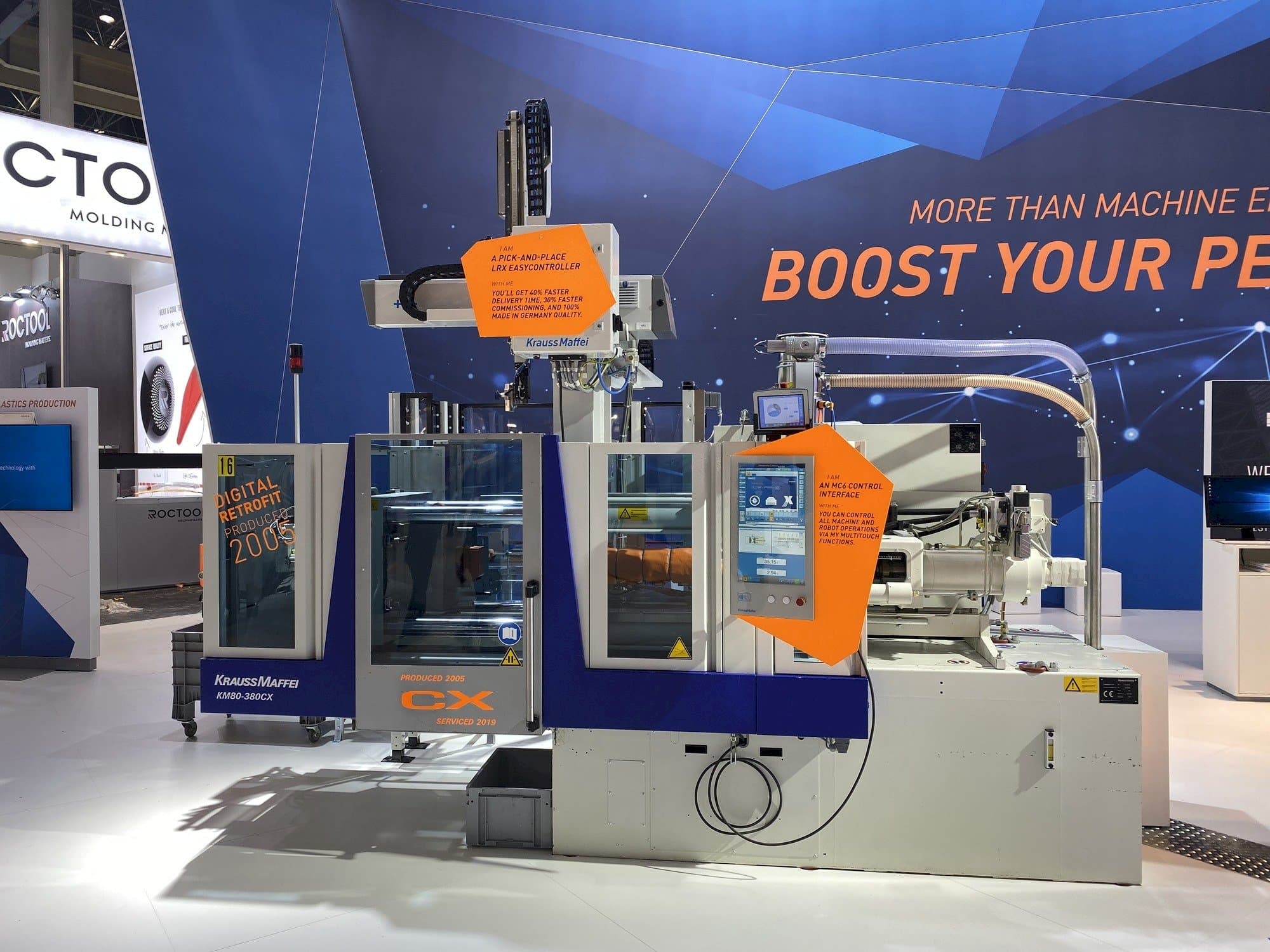 Makine  Krauss Maffei 80-380 CX + LRX easyControl 100 - Önden görünüm