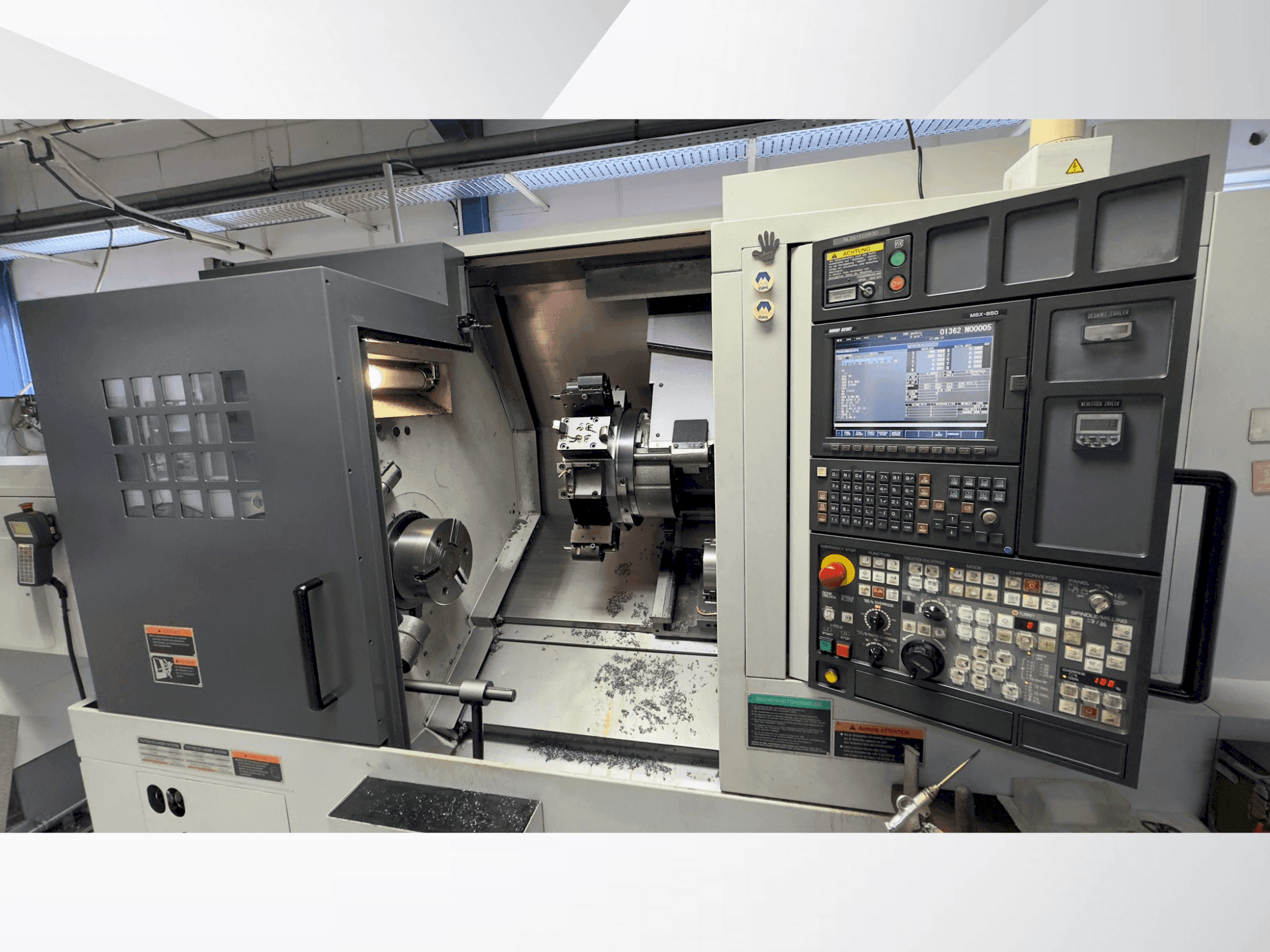 Makine  MORI SEIKI NL 2500 SY/700 - Önden görünüm