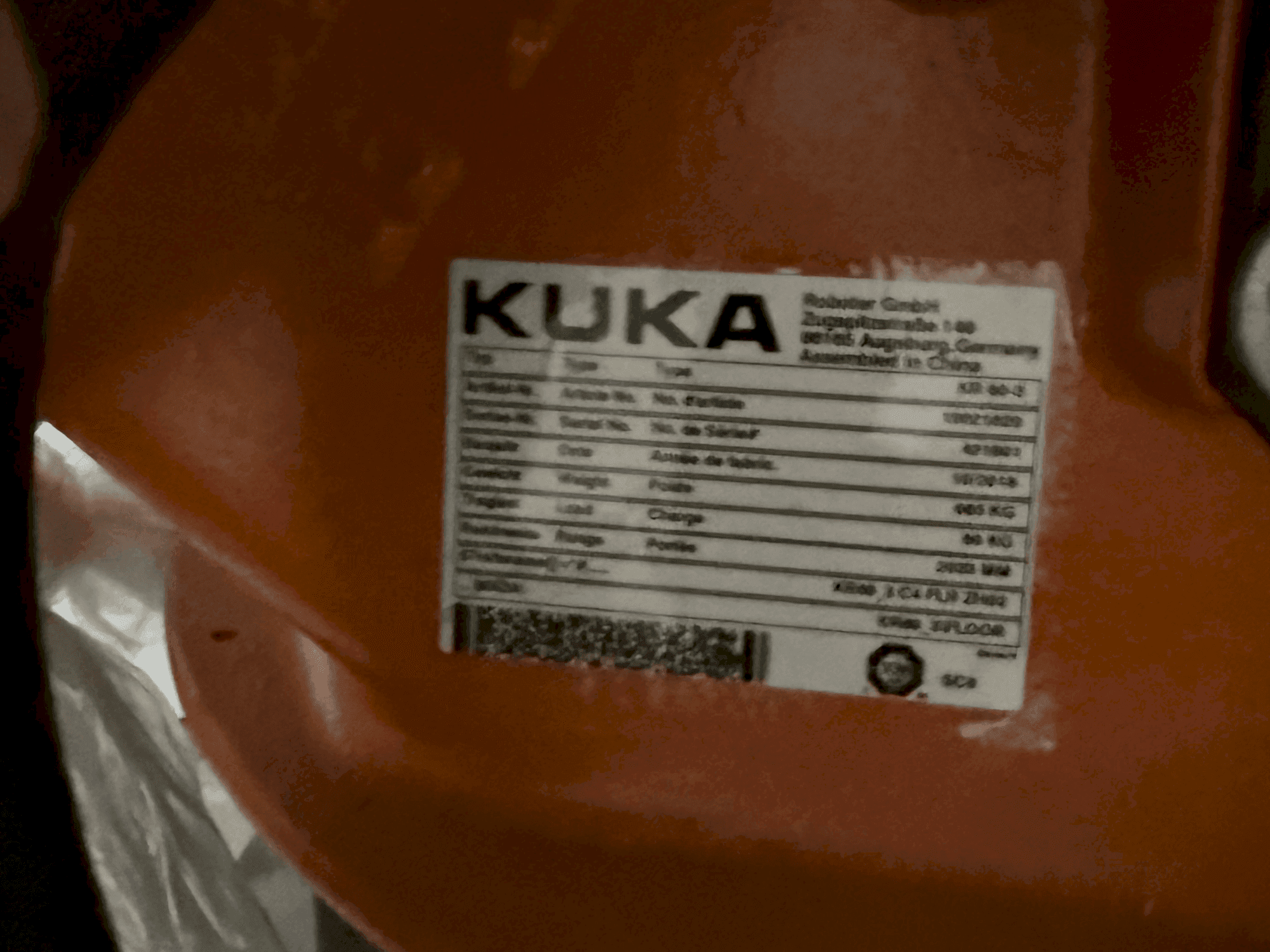 Makine  KUKA KR16-2 - Etiket
