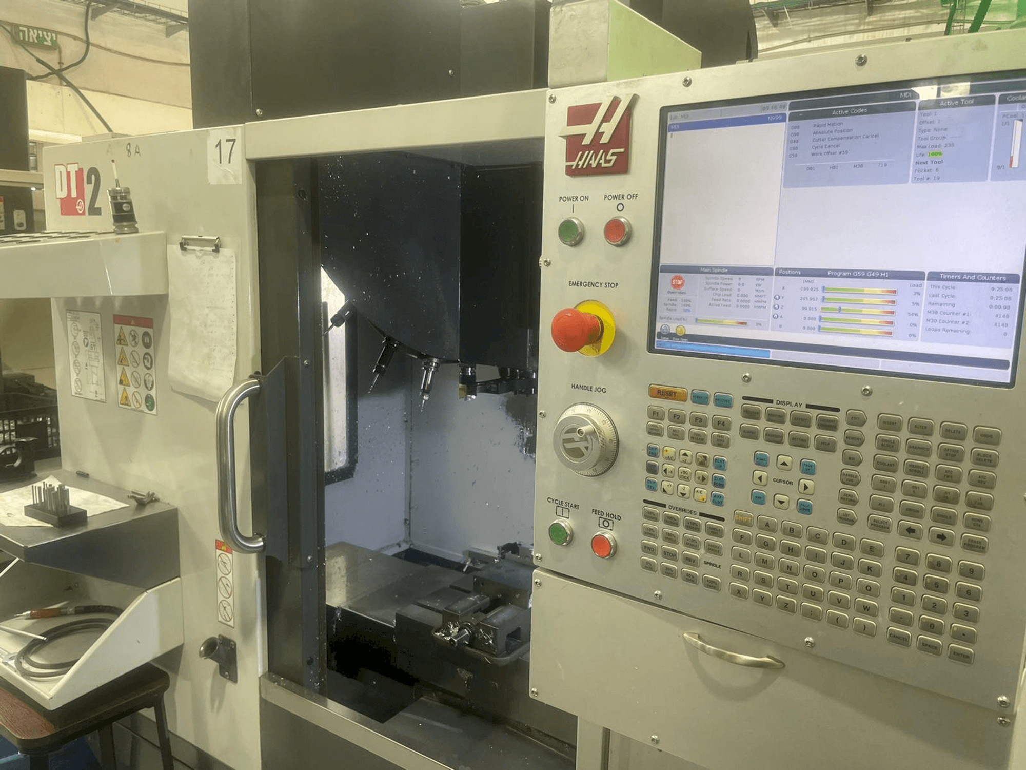 Makine HAAS DT-2 - Önden görünüm