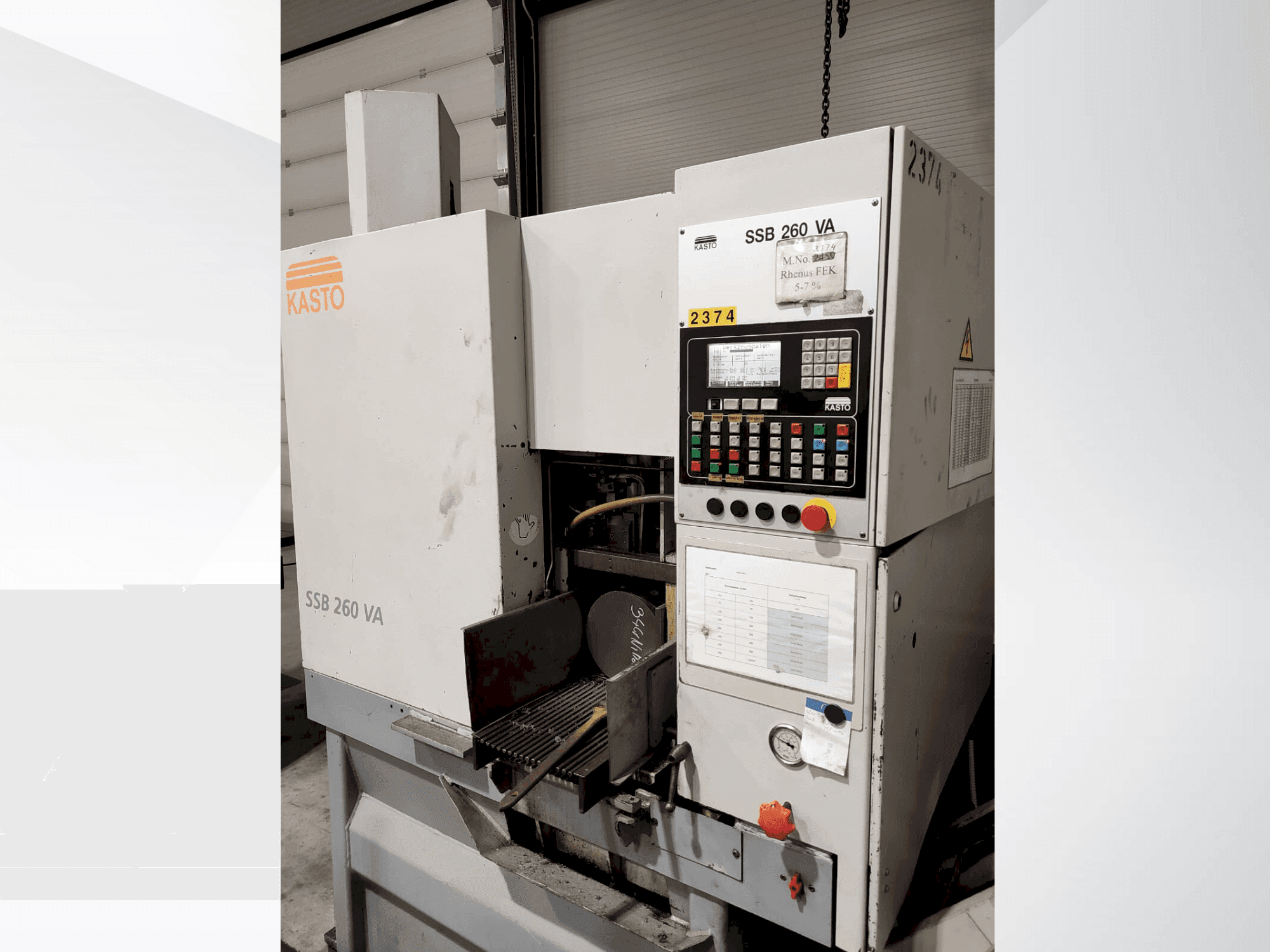 Makine KASTO SSB 260 VA - Önden görünüm