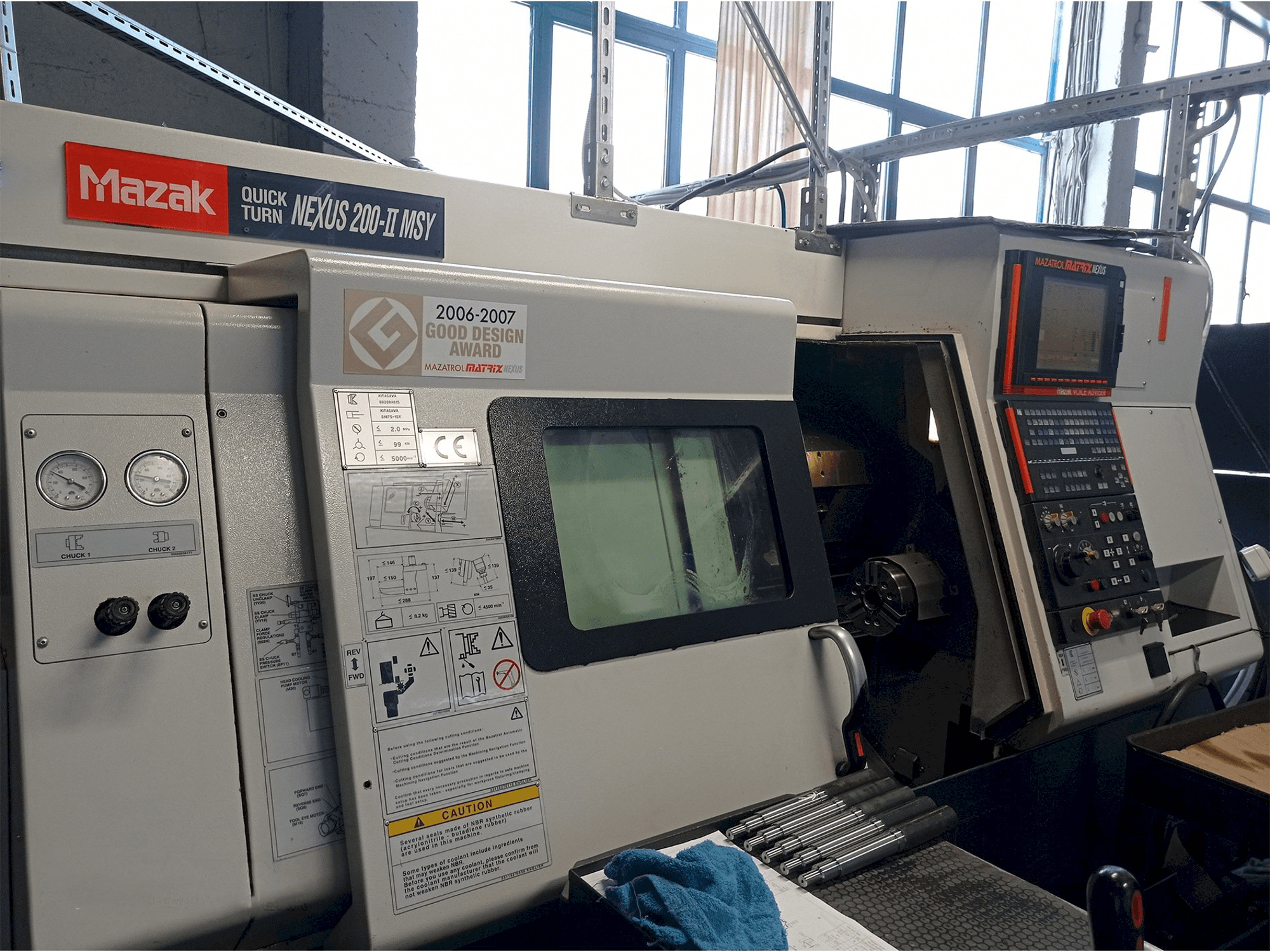 Makine Mazak Quick Turn Nexus 200-II MSY - Önden görünüm